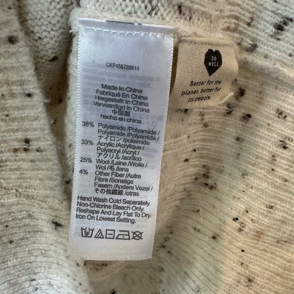 Madewell Donegal Bowden Henley Sweater Coziest Yarn Ivory Preppy Wool Blend S - Picture 5 of 6